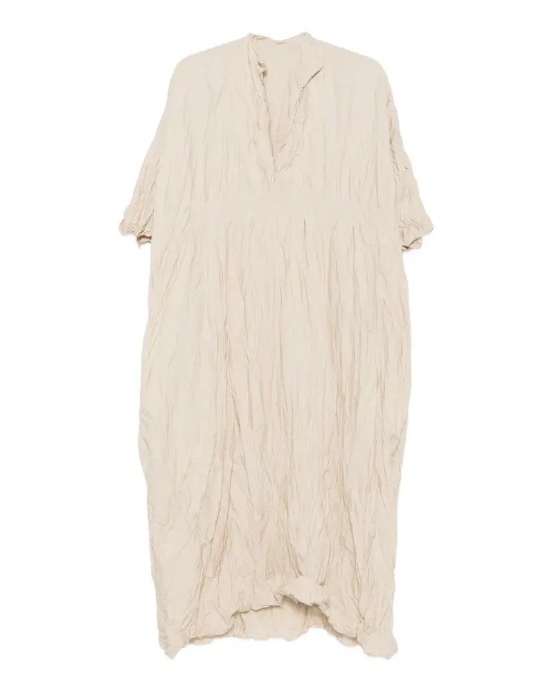 Daniela Gregis crinkled-finish midi dress - Nude Nude