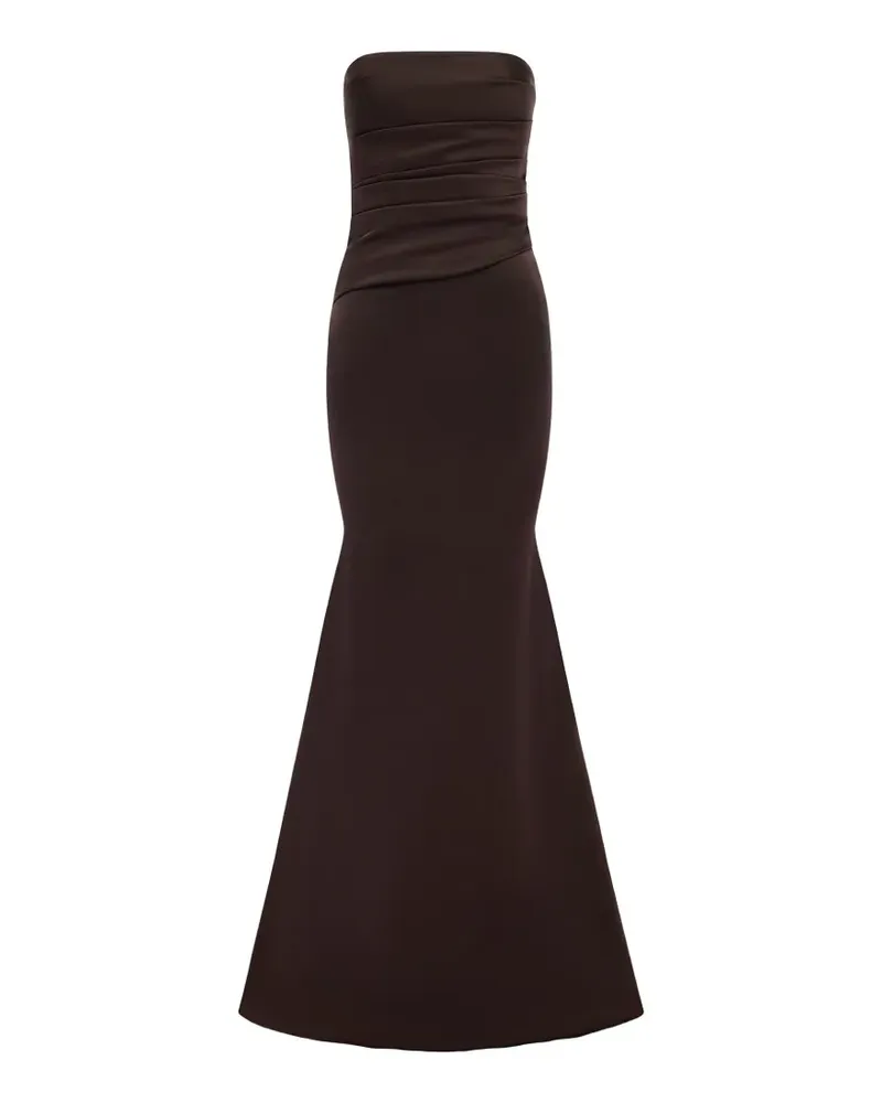 Alex Perry strapless ruched maxi gown - Braun Braun