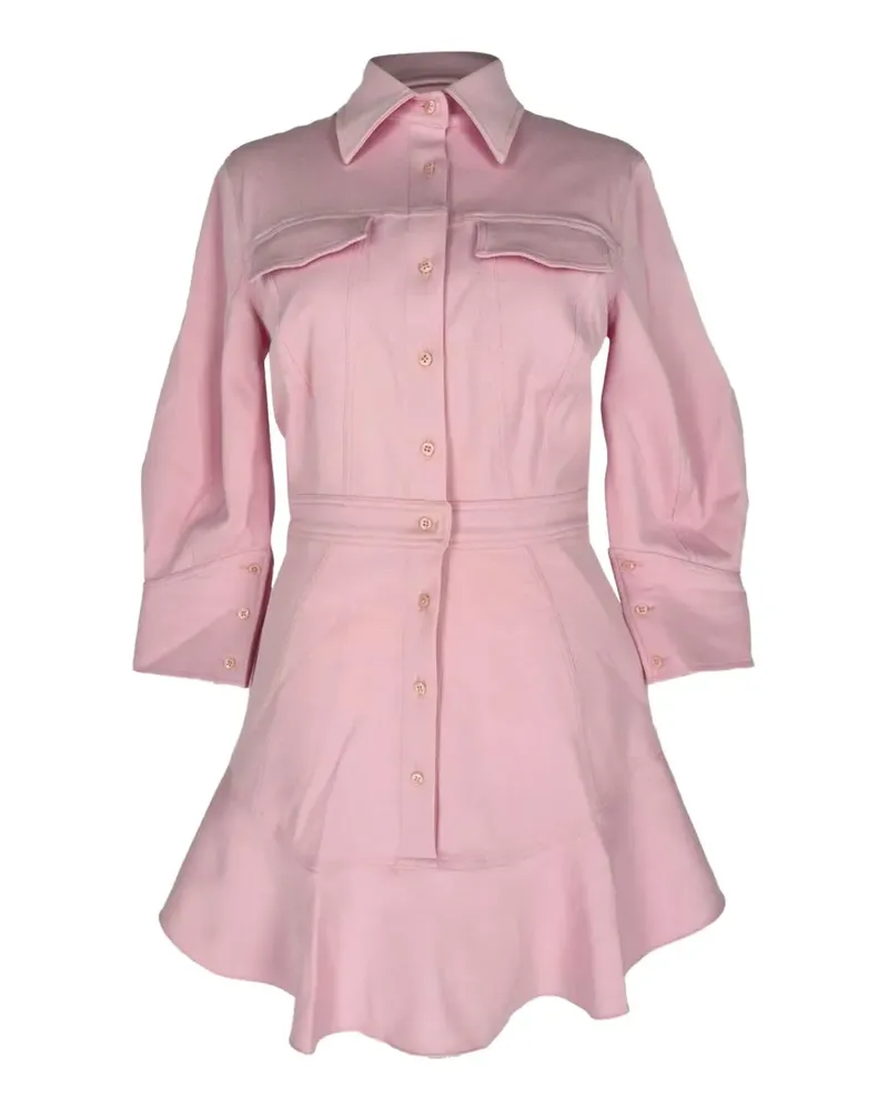 Brandon Maxwell Piqué shirt dress - Rosa Rosa