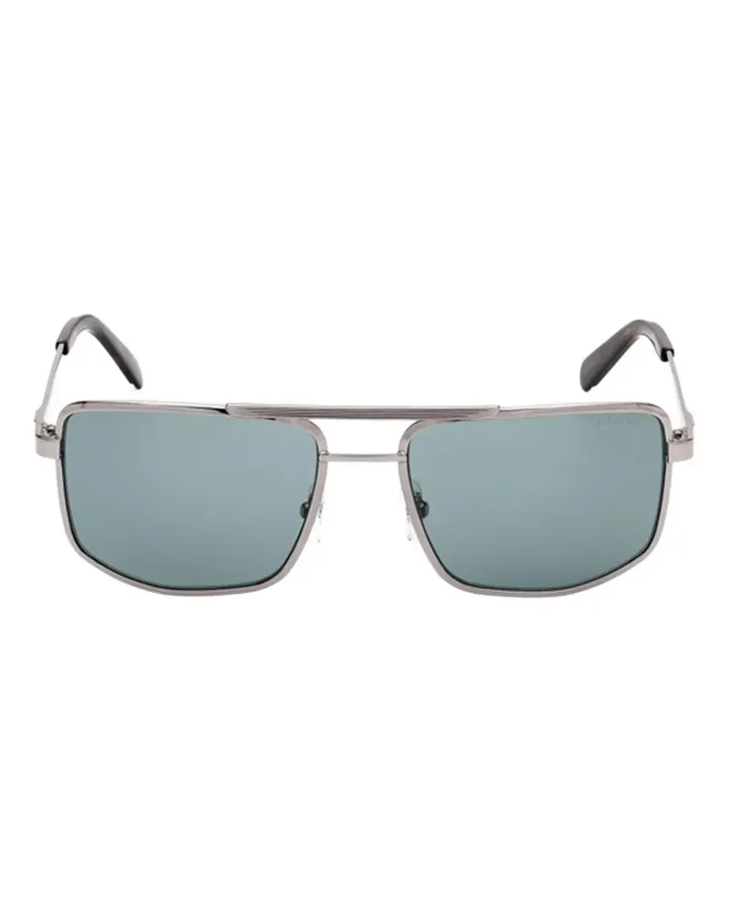 Guess double-bridge square-frame sunglasses - Grau Grau