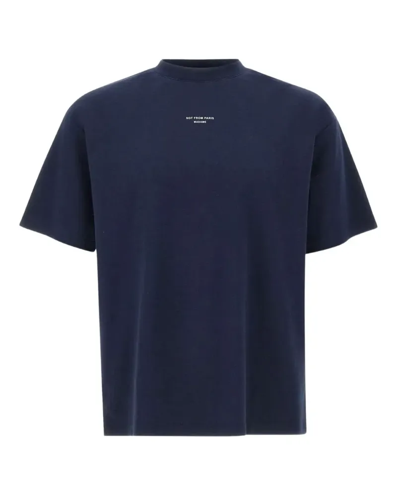 Drôle de Monsieur Slogan Classique T-Shirt - Blau Blau