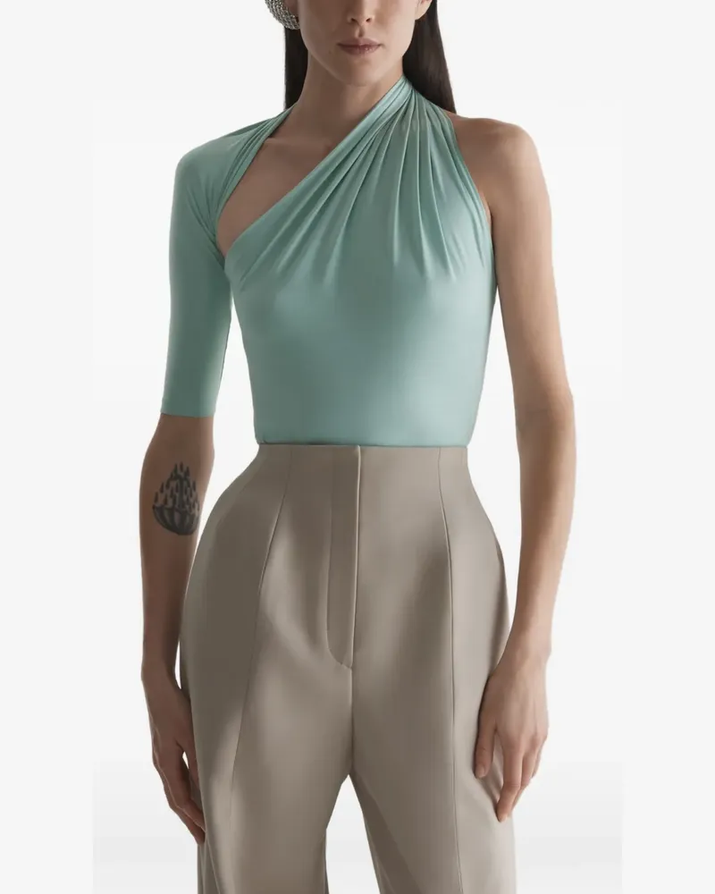 Thierry Mugler draped loop T-shirt - Blau Blau