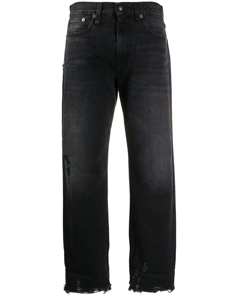 R13 Klassische Cropped-Jeans - Schwarz Schwarz