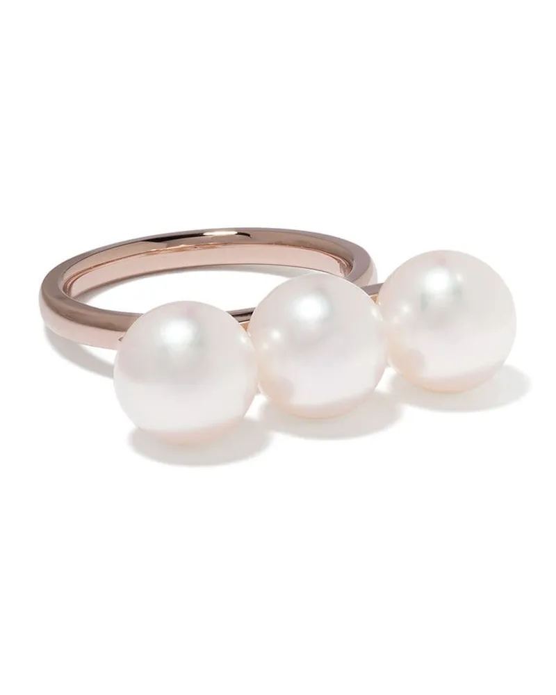 TASAKI 18kt 'Balance Neo' Rotgoldring mit Akoya-Perle - Rosa Rosa