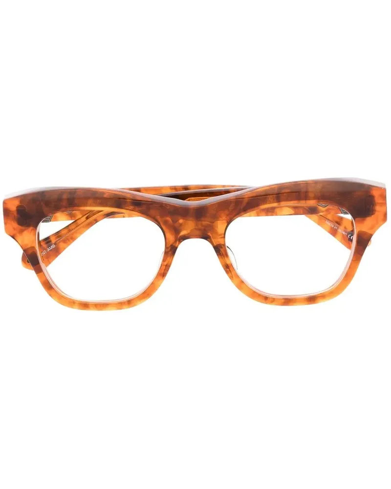 MATSUDA Brille mit breitem Gestell - Braun Braun