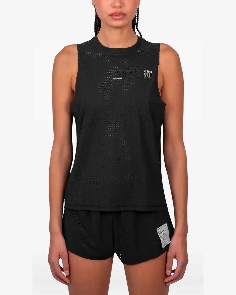 Satisfy Space-O perforated T-shirt - Schwarz Schwarz