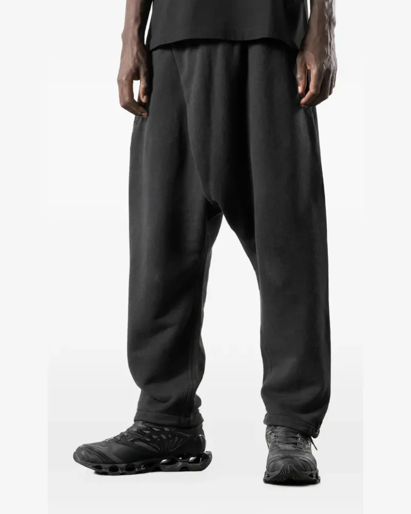 maharishi 7696 dropped-crotch drawstring track pants - Schwarz Schwarz