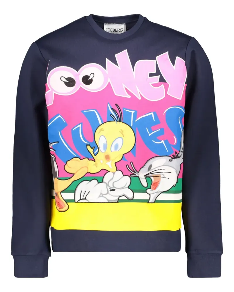 Iceberg x Looney Tunes Sweatshirt mit grafischem Print - Blau Blau