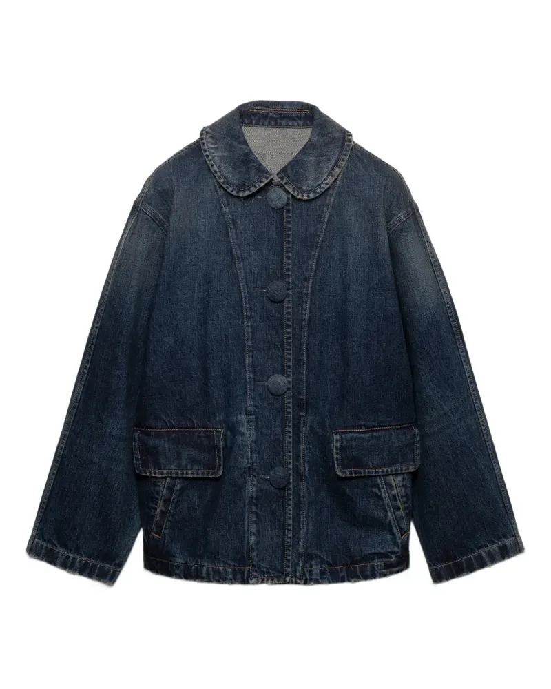 Prada Blousonjacke aus gewaschenem Denim - Blau Blau