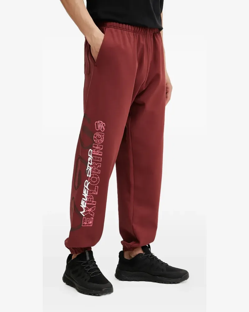 The North Face logo print trousers - Rot Rot