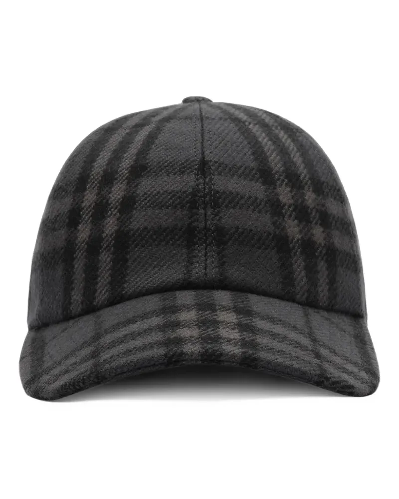 Burberry Karierte Baseballkappe - Grau Grau