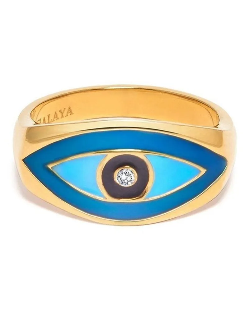 Nialaya Evil Eye Ring Gold