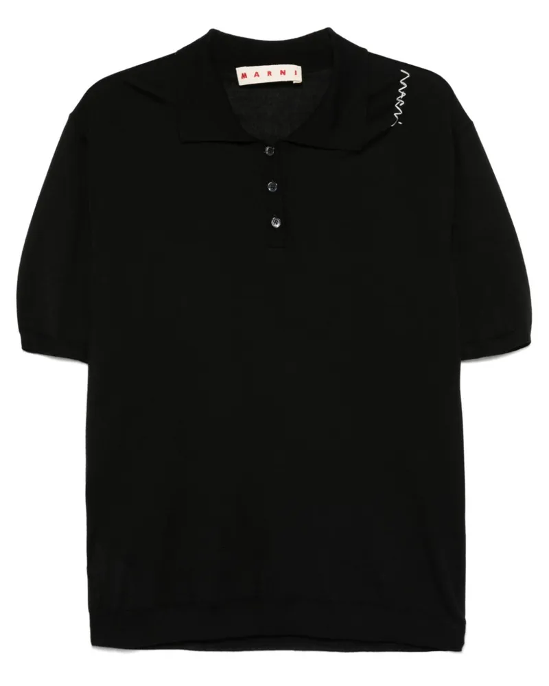Marni Gestricktes Poloshirt - Schwarz Schwarz