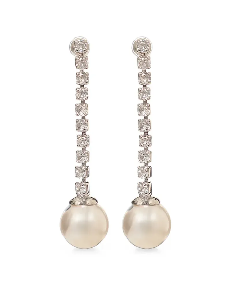 Self-Portrait crystal-embellished earrings - Silber Silber
