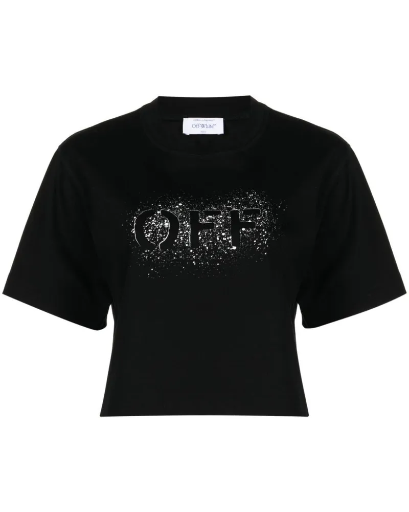 OFF-WHITE T-Shirt mit Logo-Print - Schwarz Schwarz