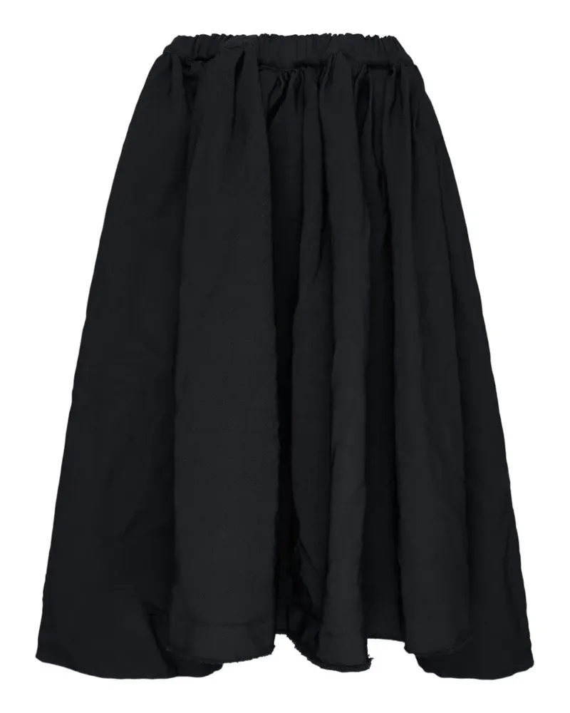 Comme des Garçons gathered flared midi skirt - Schwarz Schwarz