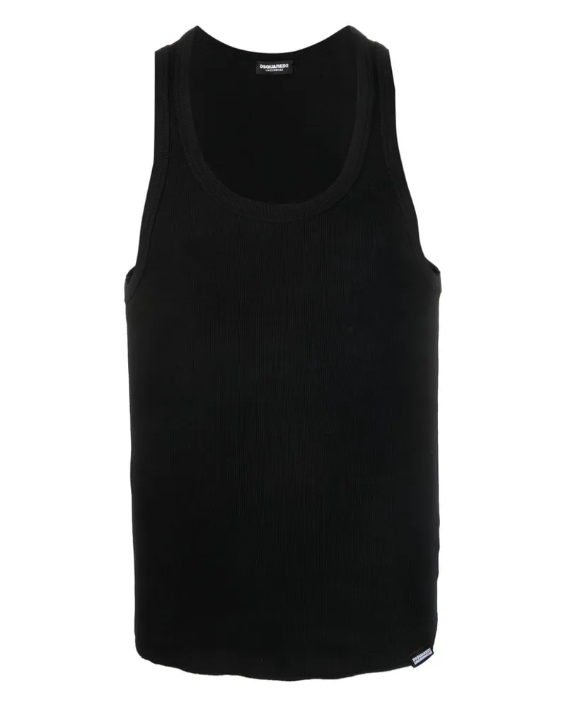 Dsquared2 Geripptes Trägershirt - Schwarz Schwarz