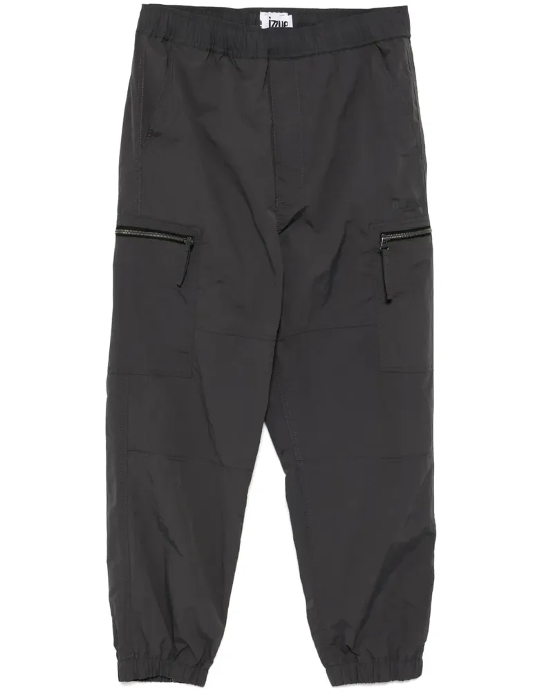 Izzue Hose mit Logo-Print - Grau Grau