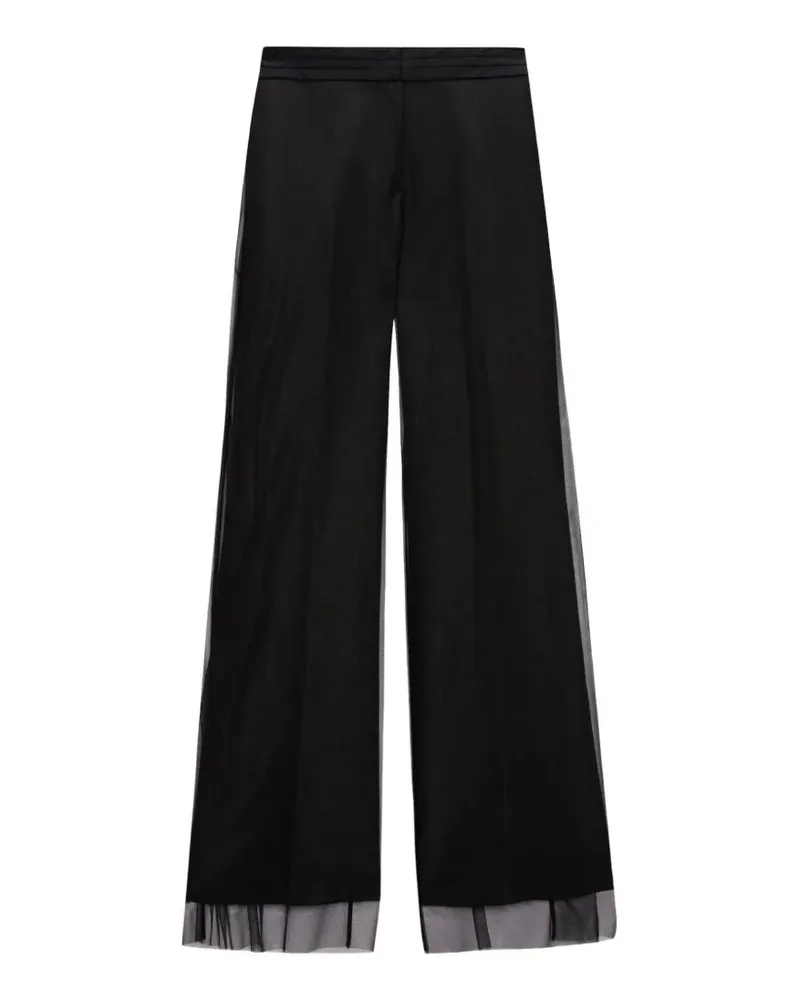 MSGM tulle-trim trousers - Schwarz Schwarz