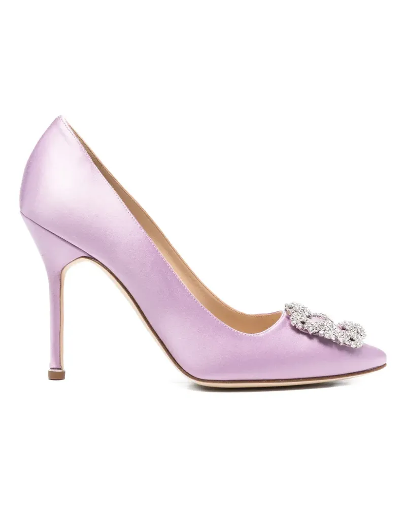 Manolo Blahnik Hangisi crysta-embellished pumps - Violett Violett