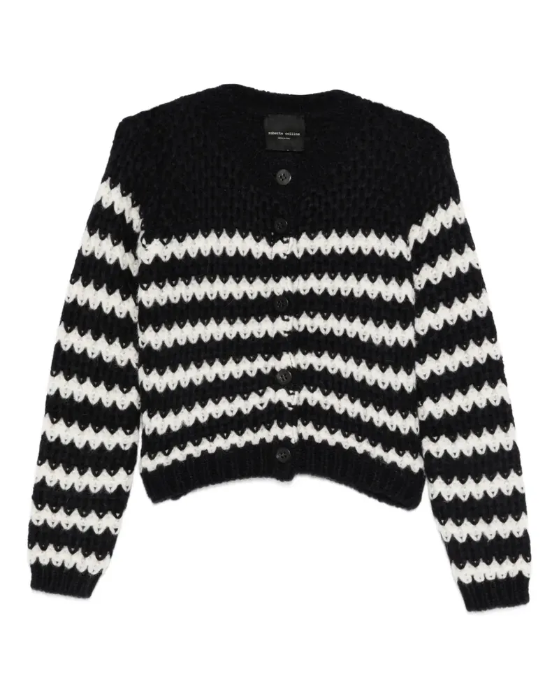 Roberto Collina striped knit cardigan - Blau Blau