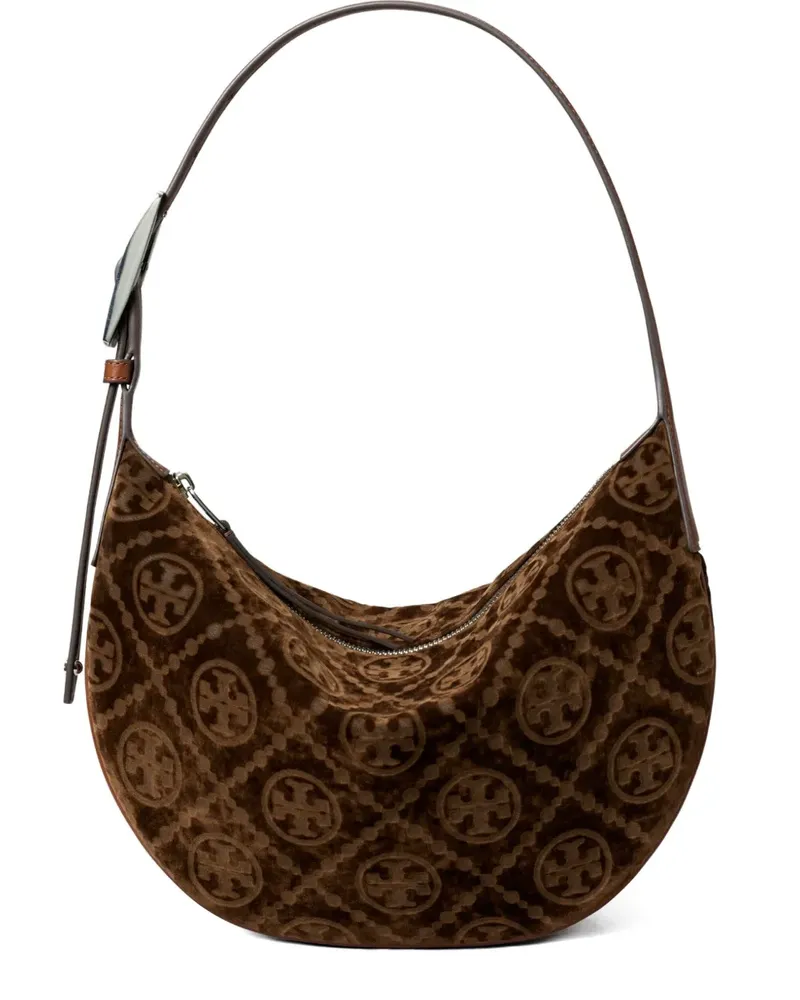 Tory Burch Kleine T Monogram Balloon Schultertasche - Braun Braun