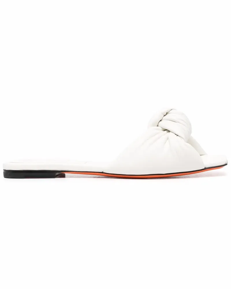 Santoni Sandalen mit eckiger Spitze - Weiß Weiß