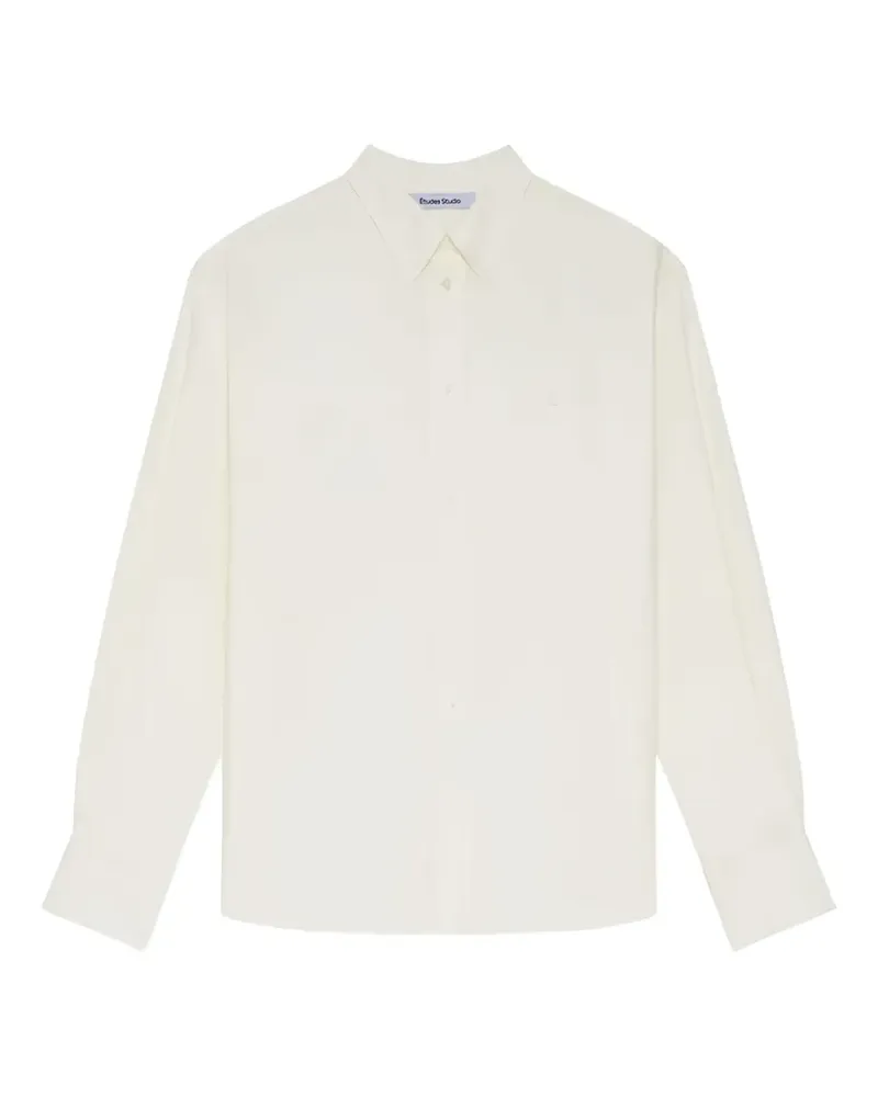 Études Studio Relax logo-embroidered button-down shirt - Nude Nude