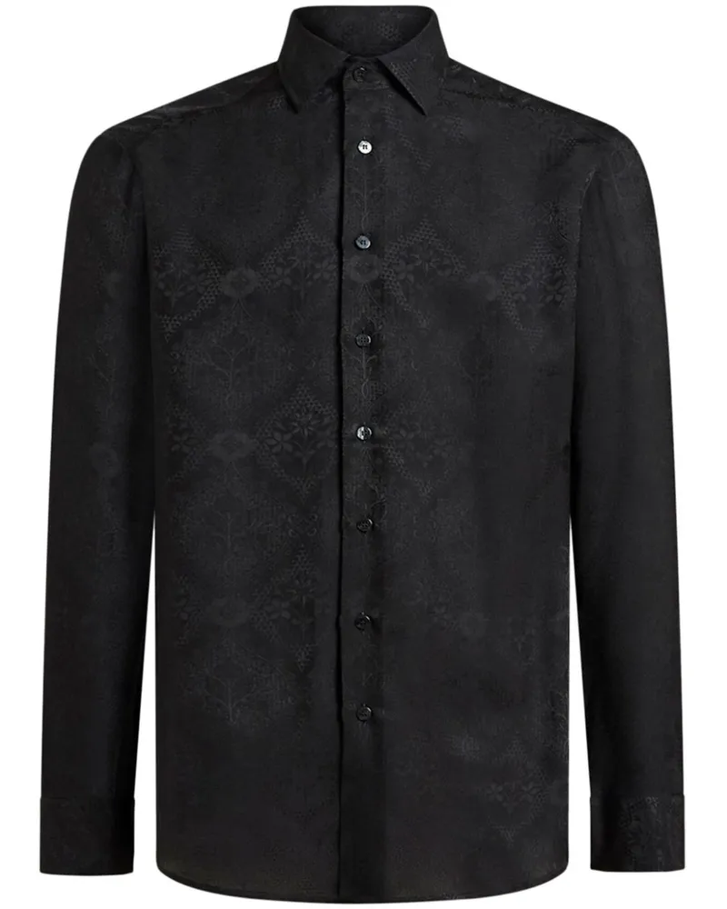 Etro Roma Hemd - Schwarz Schwarz