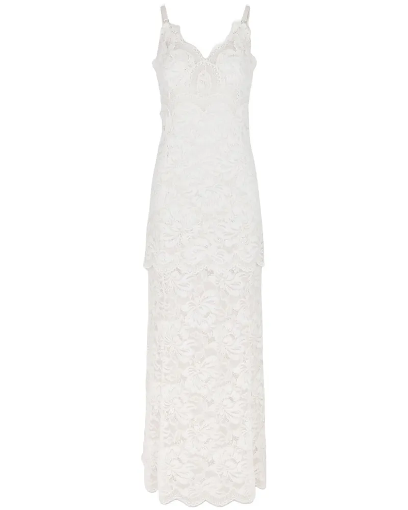 Paco Rabanne Maxikleid aus Spitze - Weiß Weiß