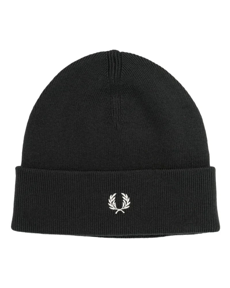 Fred Perry Beanie mit Logo-Stickerei - Grün Grün