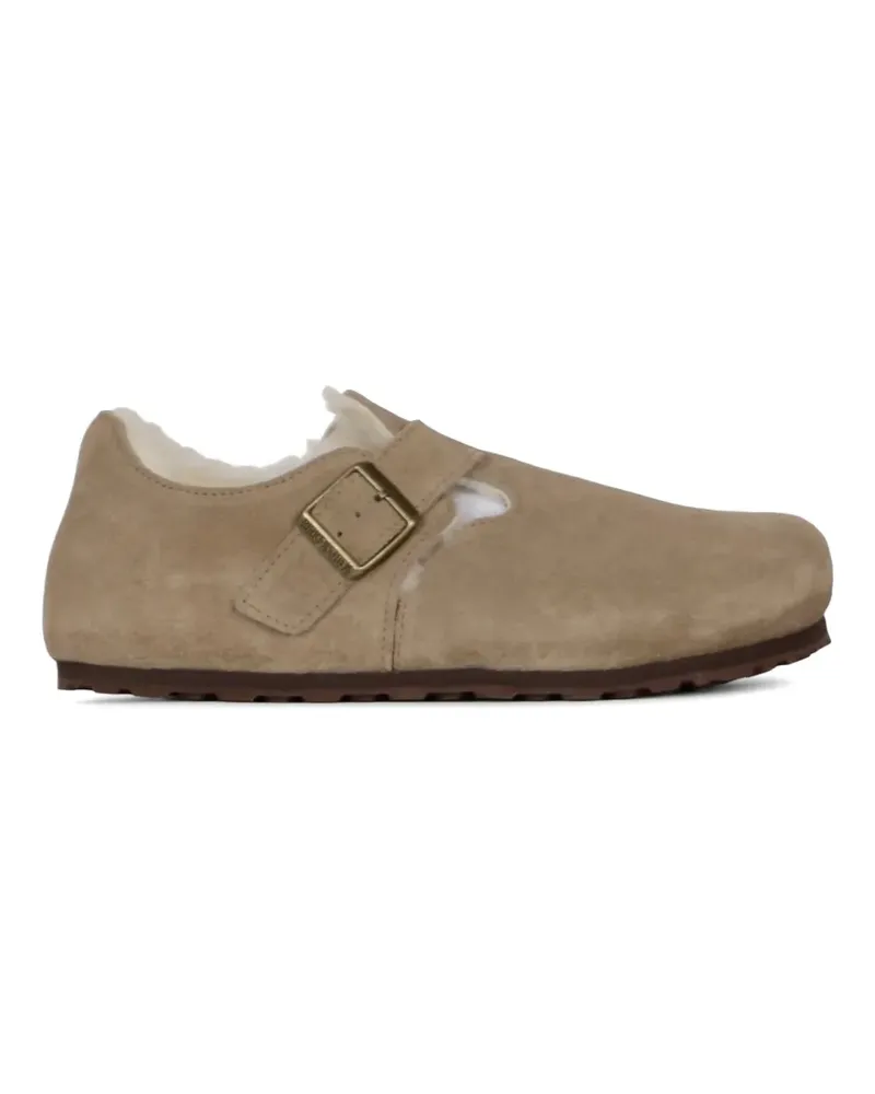Birkenstock London buckle-fastening shearling-lined loafers - Nude Nude