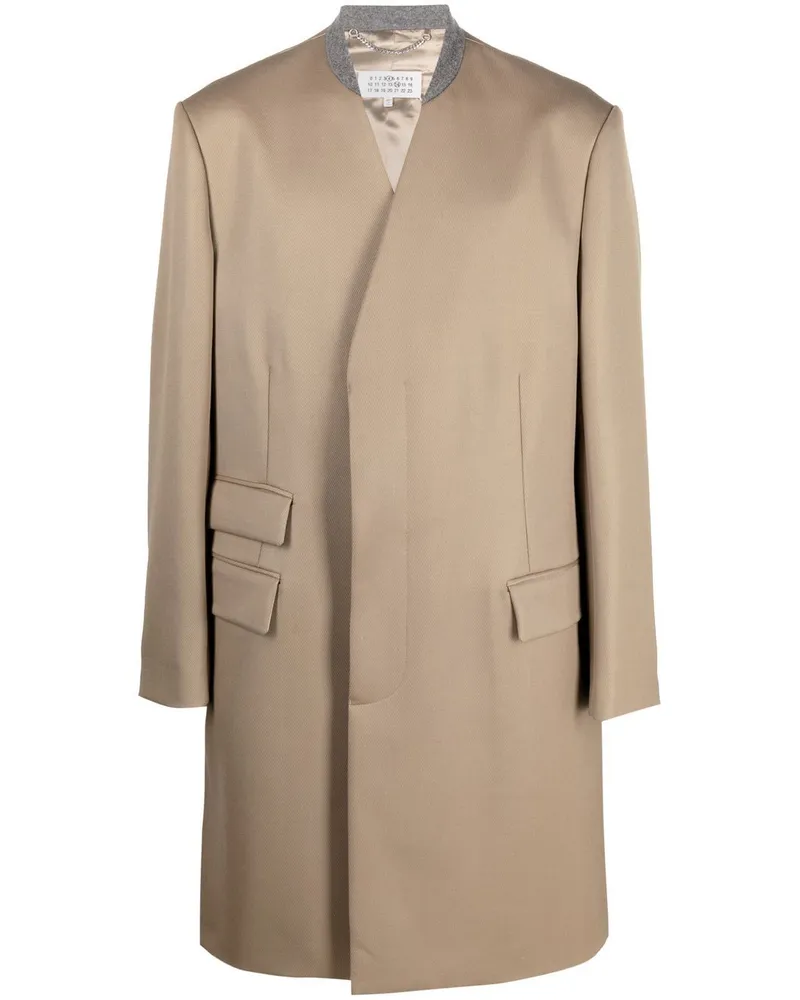 Maison Margiela Einreihiger Cavalry Mantel - Nude Nude