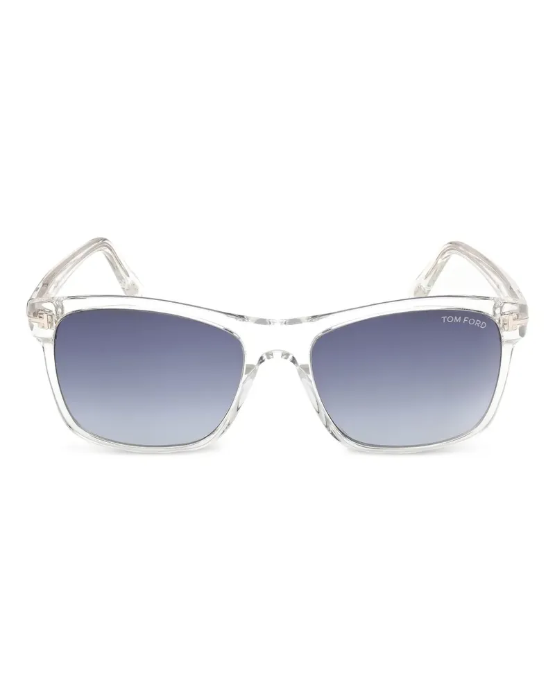 Tom Ford Sonnenbrille mit eckigem Gestell - Weiß Weiß