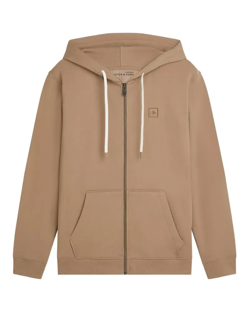 Scotch&Soda zip-up hoodie - Braun Braun