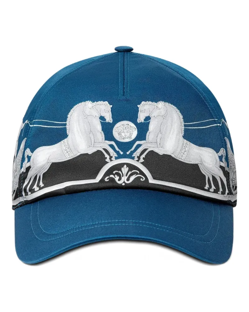 Versace horse-print baseball cap - Blau Blau