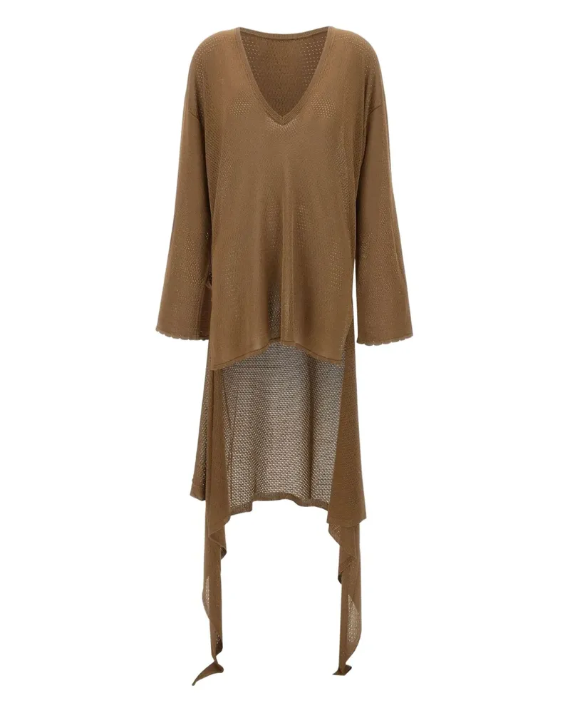 ATTICO Strandkleid mit V-Ausschnitt - Braun Braun