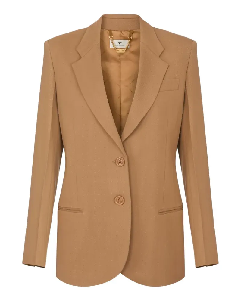 Elisabetta Franchi flowing gabardine jacket - Nude Nude