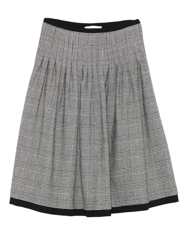 Ermanno Scervino Karierter Faltenrock - Schwarz Schwarz