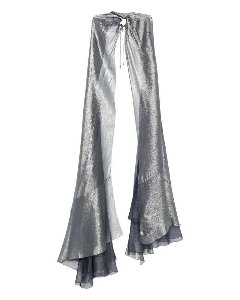 Maria Lucia Hohan Cape aus Seide - Metallic Metallic