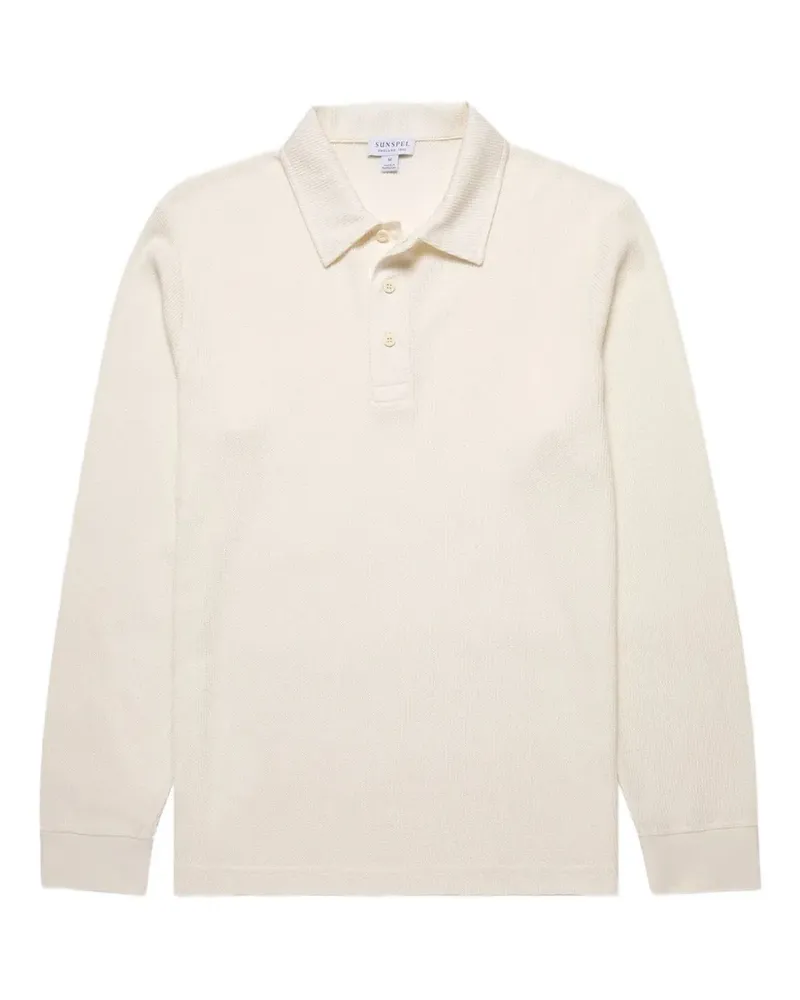 Sunspel Poloshirt mit Knopfverschluss - Nude Nude