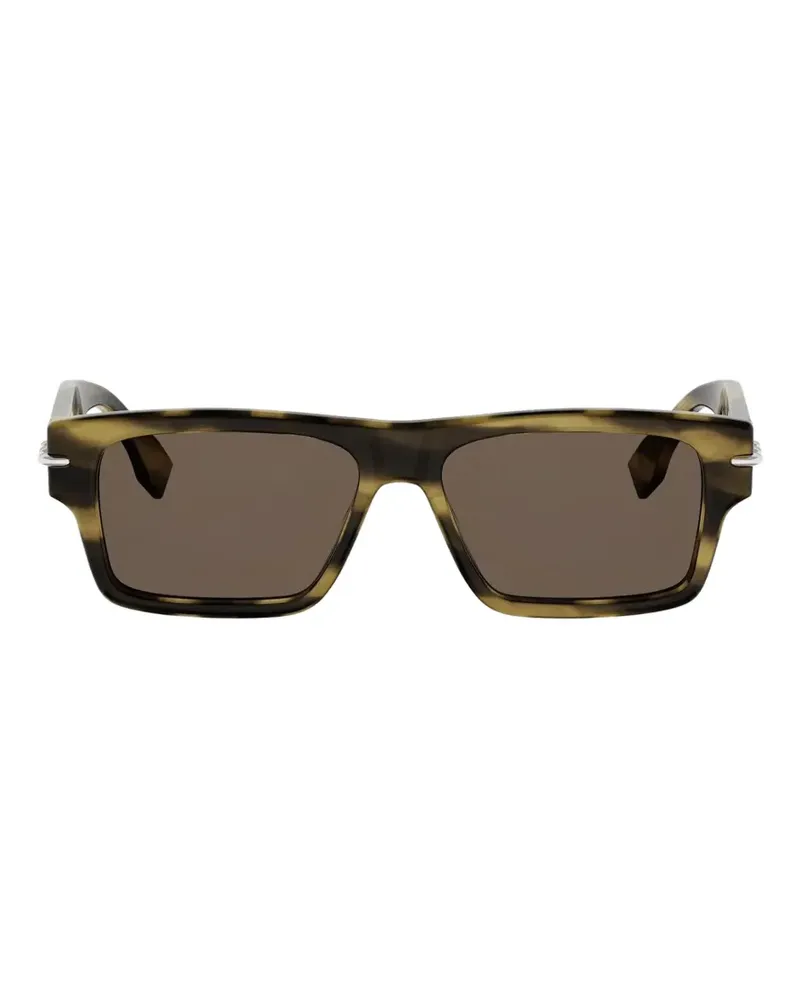 Fendi Selleria rectangle-frame sunglasses - Grün Grün