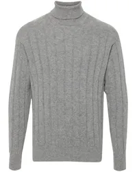 LARDINI Gerippter Strickpullover Grau