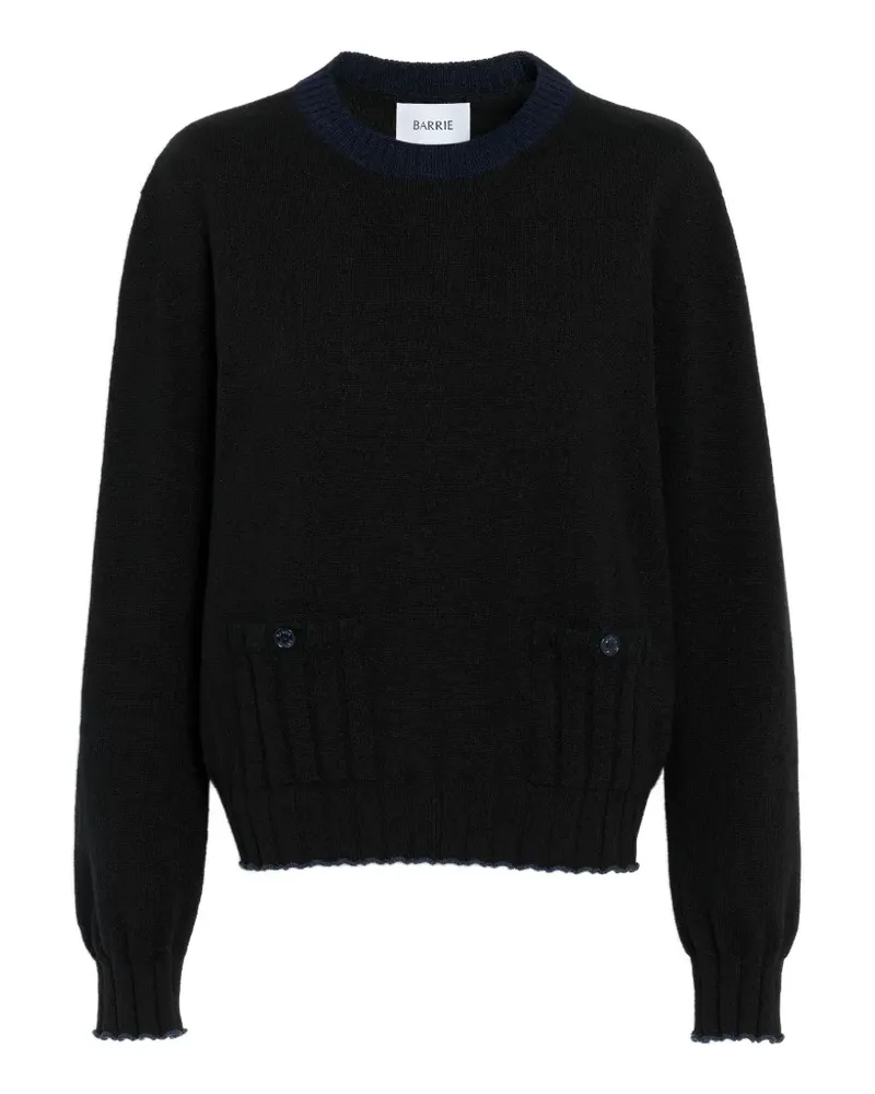 Barrie Pullover mit gerippten Details - Schwarz Schwarz