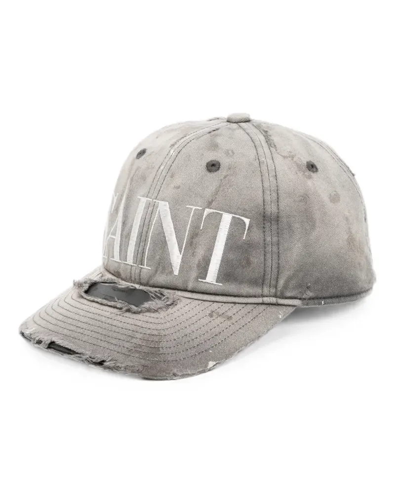 SAINT MXXXXXX distressed cap - Grau Grau