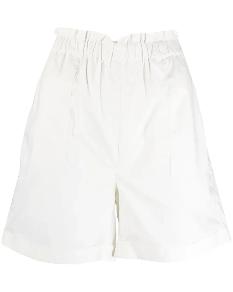 Woolrich Geraffte Shorts - Weiß Weiß