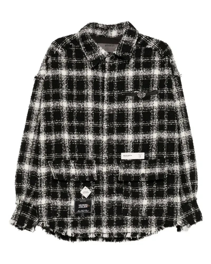 Musium Div. Karierte Hemdjacke - Schwarz Schwarz