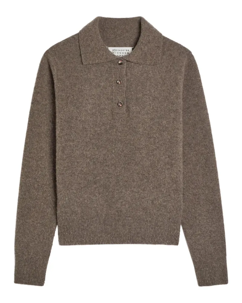 Maison Margiela button polo top - Braun Braun