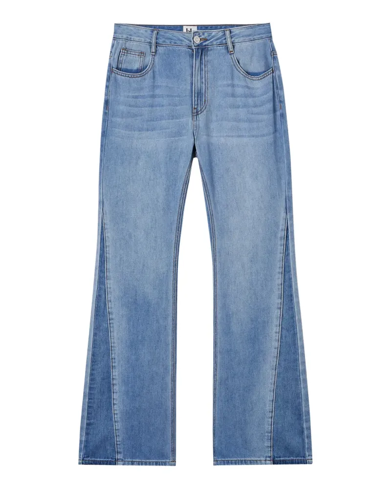 b+ab Jeans mit Kontrasteinsätzen - Blau Blau
