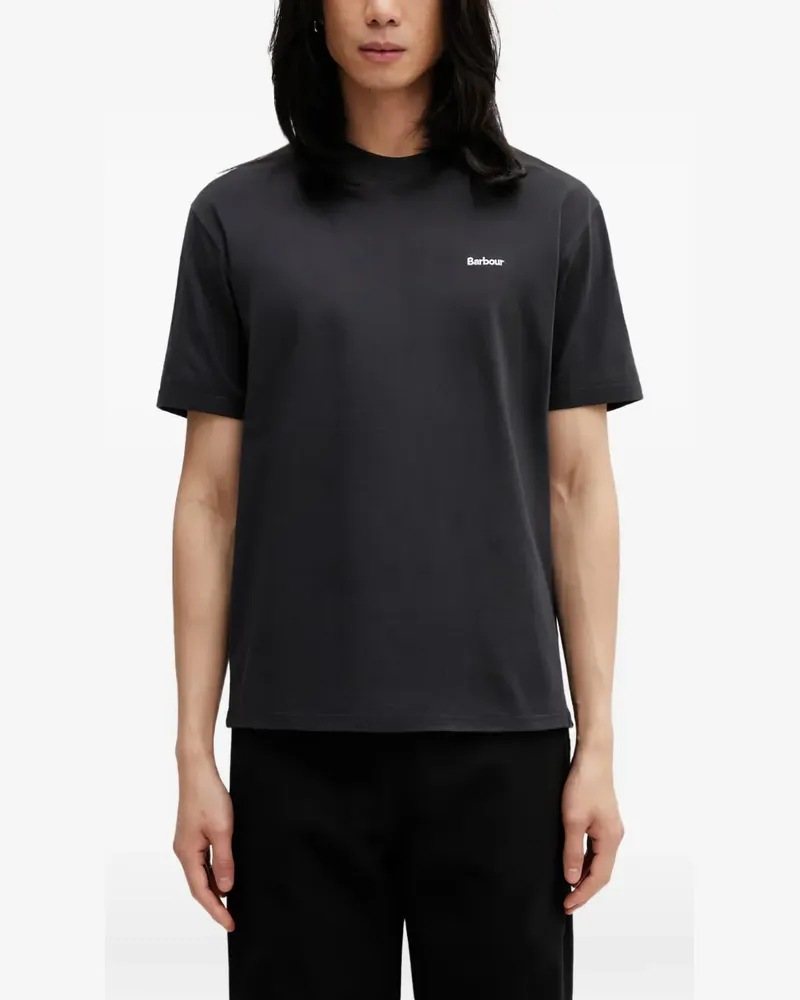 Barbour Dalton logo-embroidered T-shirt - Schwarz Schwarz